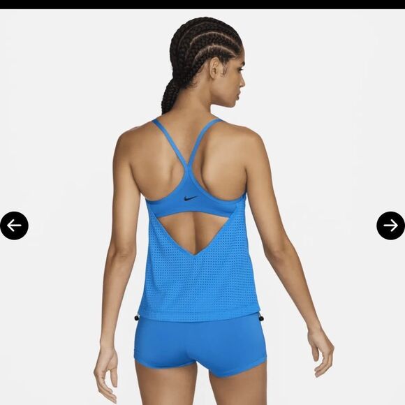 NIKE WOMEN'S 2-PIECE RACEBACK Mesh TANKINI SWIMMING SUIT SET - Picture 3 of 15